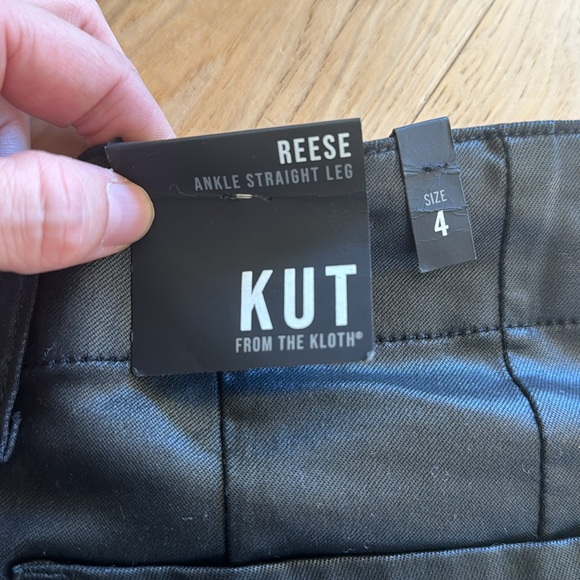 Kut from Kloth Reese Ankle Straight leg coated black jeans Evereve - Picture 7 of 8